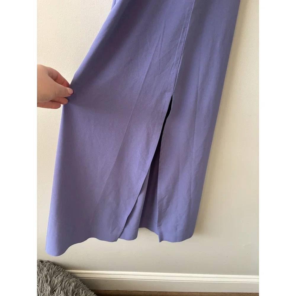 Athleta Arrival‎ Maxi Cross Back Dress Dark Adonis Blue Size XS Athleisure Lilac - Picture 8 of 11